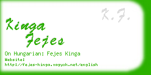 kinga fejes business card
